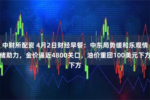中财所配资 4月2日财经早餐：中东局势缓和乐观情绪助力，金价逼近4800关口，油价重回100美元下方