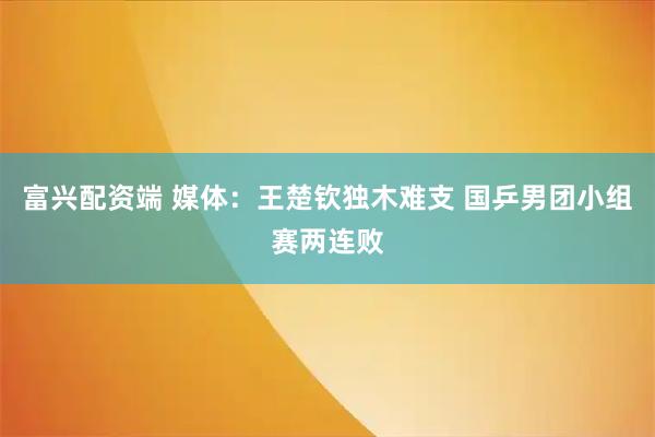富兴配资端 媒体：王楚钦独木难支 国乒男团小组赛两连败
