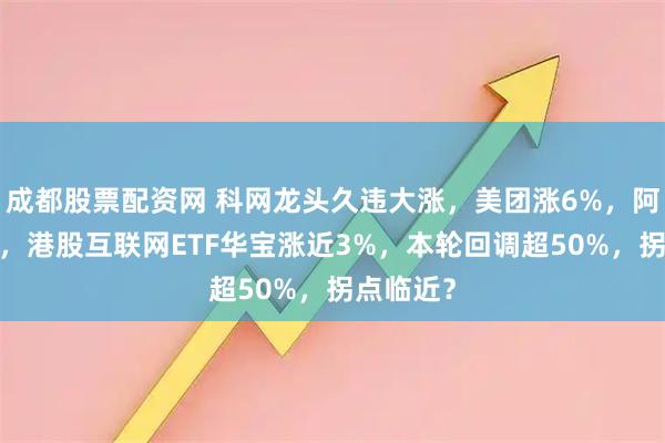 成都股票配资网 科网龙头久违大涨，美团涨6%，阿里涨4%，港股互联网ETF华宝涨近3%，本轮回调超50%，拐点临近？